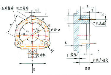 刮刀離心機安裝基礎圖